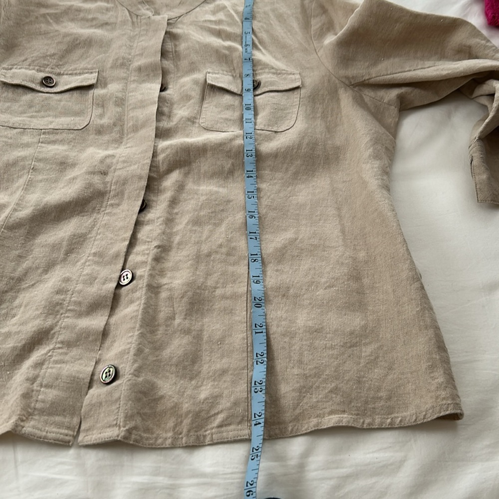 Kate Hill L linen jacket like new - Picture 8 of 8
